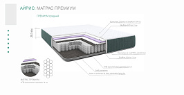 Кровать с матрасом Айрис Премиум