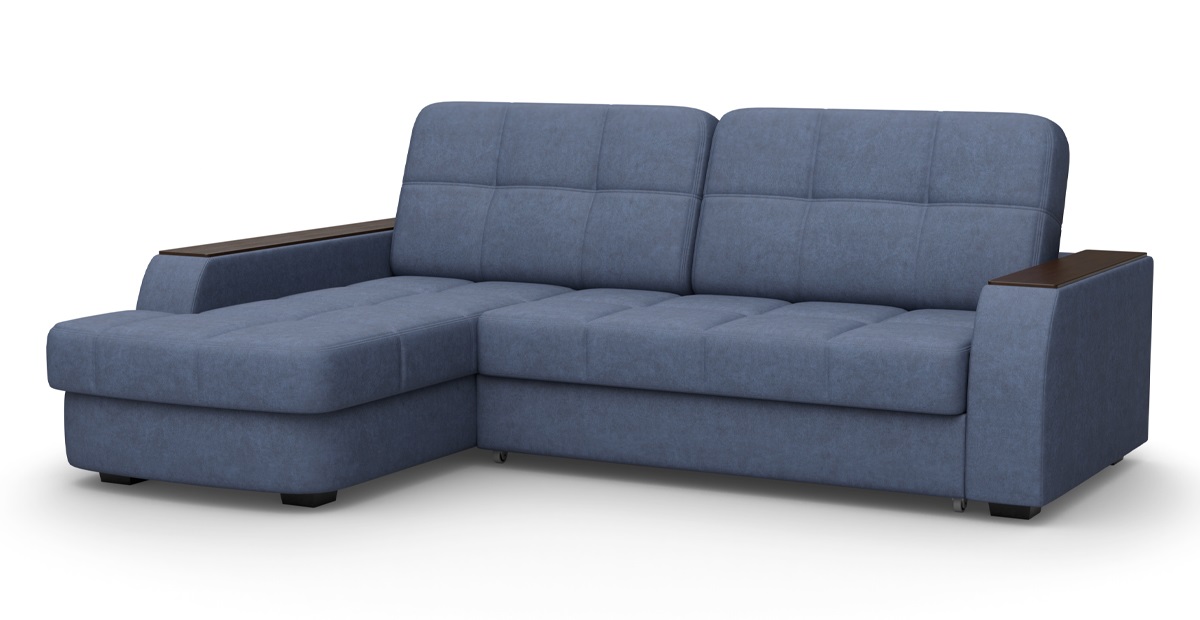 

Диван угловой Цвет Диванов, Синий, Брюссель NEXT 21 с уз. подлокотниками